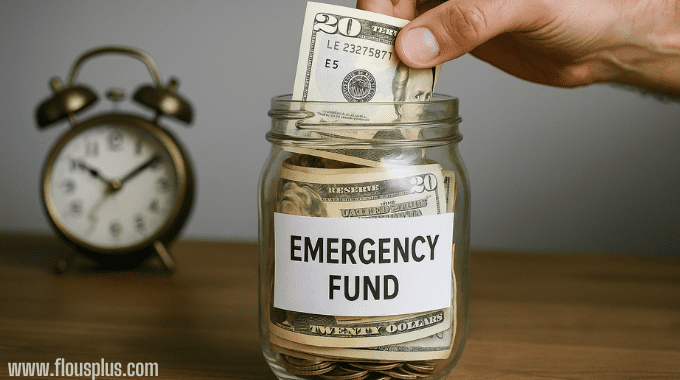 فلوس بلس - كيف تدير أموالك بذكاء في بداياتك الاستثمارية؟ (دليل شامل للمبتدئين) بناء صندوق طوارئ مالي عبر ادخار الأموال بشكل منتظم في وعاء خاص.