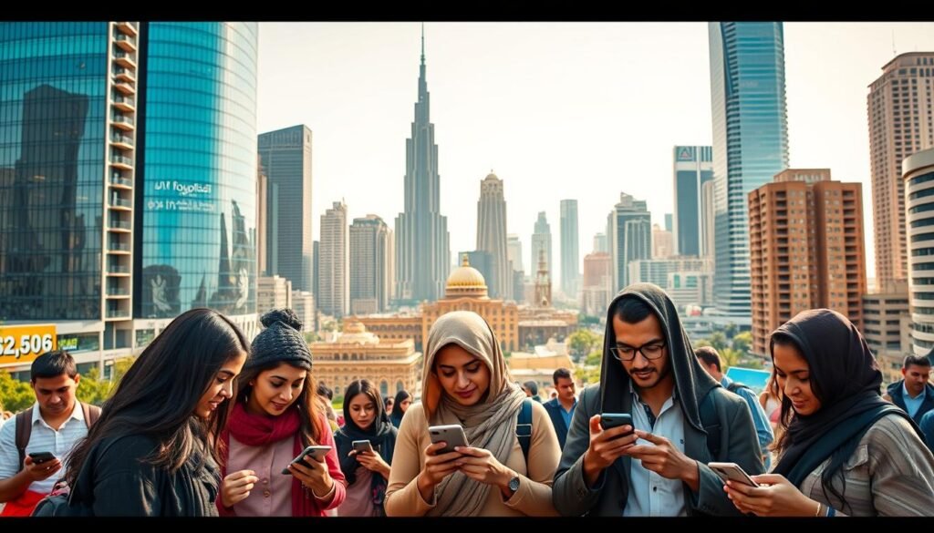 A bustling cityscape, the towering skyscrapers of a modern metropolis. In the foreground, a diverse group of Egyptians navigate their smartphones, seamlessly integrating the sleek "flousplus" mobile banking app into their daily routines. The scene exudes a sense of innovation and progress, as they effortlessly manage their finances with the tap of a finger. Warm, natural lighting illuminates the scene, capturing the vibrant energy of this technological revolution. The middle ground reveals a blend of traditional and contemporary architecture, symbolizing the fusion of tradition and modernity that characterizes the emergence of fintech in Egypt. In the background, the skyline stretches out, hinting at the vast potential and transformative power of this financial technology. A bustling cityscape, the towering skyscrapers of a modern metropolis. In the foreground, a diverse group of Egyptians navigate their smartphones, seamlessly integrating the sleek "flousplus" mobile banking app into their daily routines. The scene exudes a sense of innovation and progress, as they effortlessly manage their finances with the tap of a finger. Warm, natural lighting illuminates the scene, capturing the vibrant energy of this technological revolution. The middle ground reveals a blend of traditional and contemporary architecture, symbolizing the fusion of tradition and modernity that characterizes the emergence of fintech in Egypt. In the background, the skyline stretches out, hinting at the vast potential and transformative power of this financial technology.