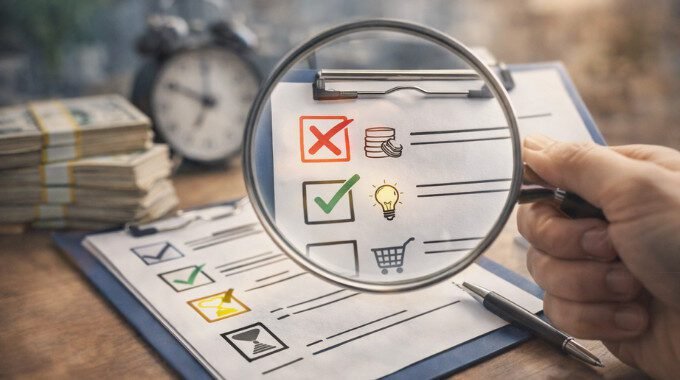 كيف تقيّم أي فرصة ربح قبل ما تضيع وقتك؟ نموذج فلوس بلس للفحص السريع